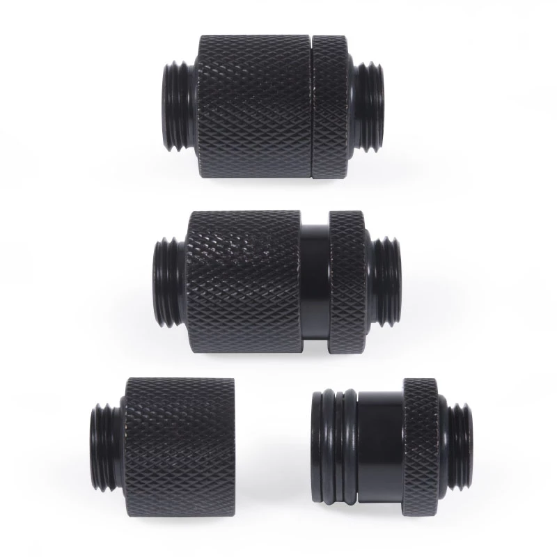 Alphacool ES D-Plug 20 mm de G1/4 macho para G1/4 macho, Deep Black