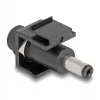 Módulo Keystone DeLOCK DC 5,5 x 2,5 mm conector fêmea para DC 5,5 x 2,1 mm conector macho preto