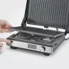 Grelhador de contacto Severin KG 2380 preto prateado 2000W aço inoxidável