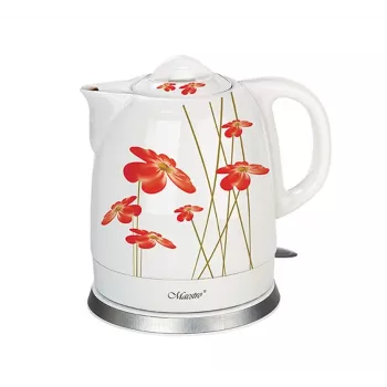 Chaleira Feel-Maestro MR-066-RED FLOWERS 1,5 L 1200 W vermelha, branca