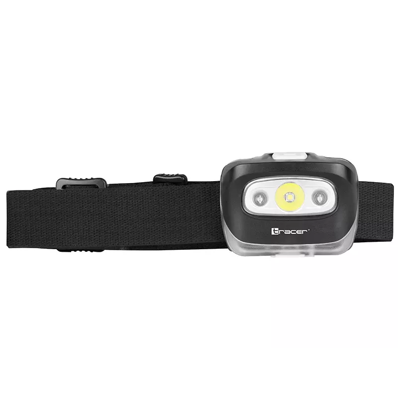 Lanterna frontal Tracer TRAOSW47013 LED preta 1200 mAh USB