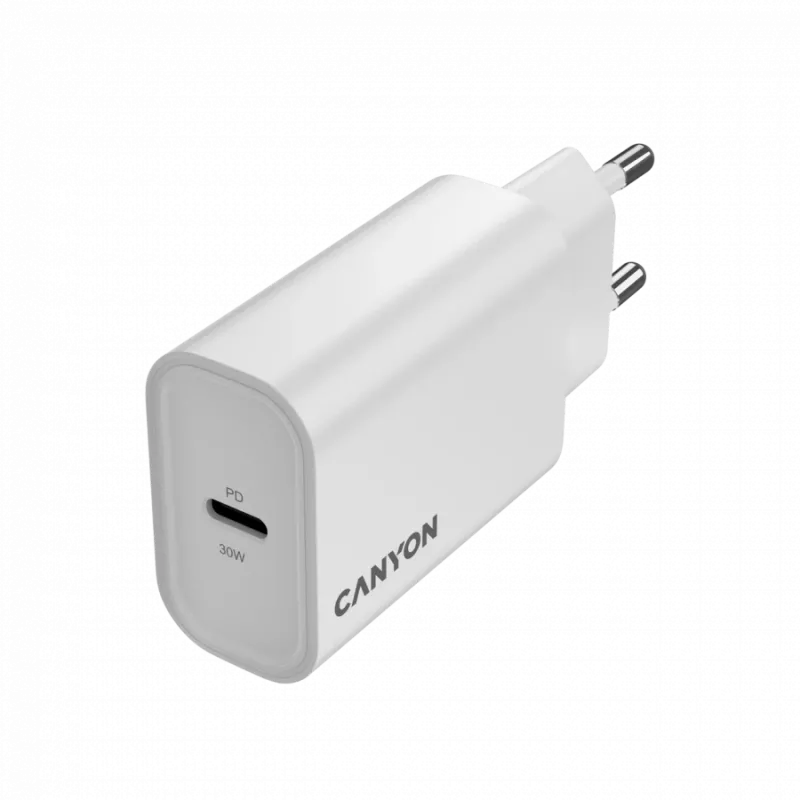 Carregador CANYON OnCharge 30CL Max Power 30W 1xPD EU branco