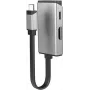 Adaptador de vídeo ALOGIC MagForce DUO Charge - 24 pin USB-C macho para HDMI, USB-C (apenas energia) fêmea - 13,5 cm - Cinzento sideral - Suporte 4K 60 Hz