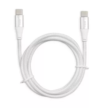 Cabo USB-C para USB-C IBOX IKUTC2W 2 m, USB 2.0, 3 A, branco, revestimento têxtil