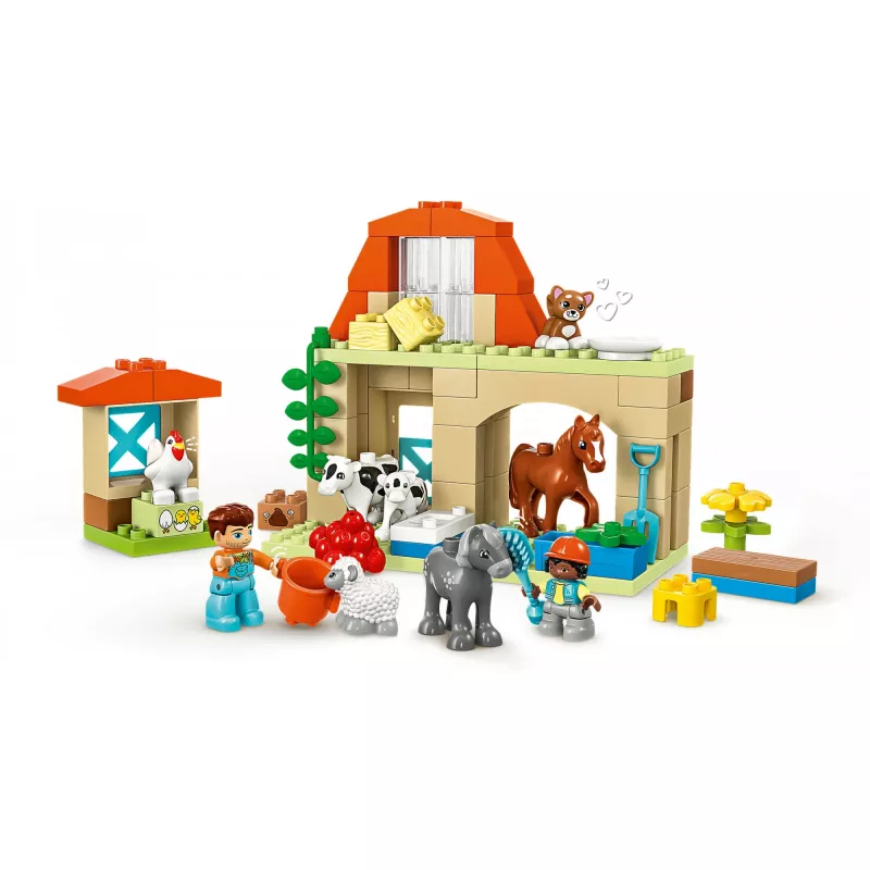Brinquedo de construção LEGO DUPLO Quinta Cuidados com os Animais Conjunto 10416 — 74 peças, 2 minifiguras, idade 2+