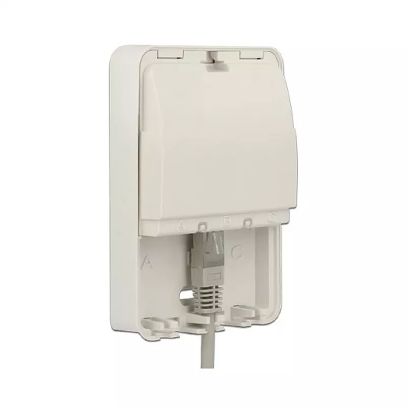 Caixa de superfície e de distribuição DELOCK 86262, branco, 82×120×31 mm