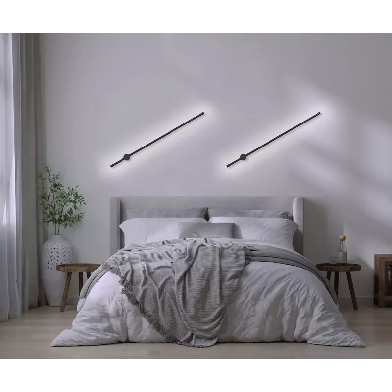 Aplique de parede LED Activejet AJE-HILTON preto NW