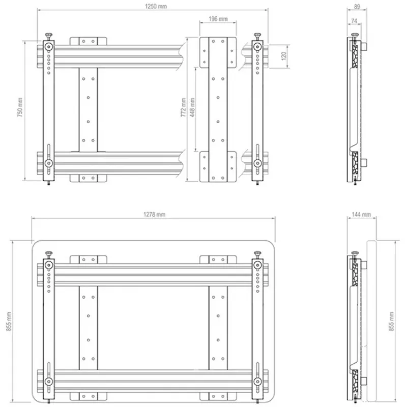 Hagor WH 5863 suporte de parede para Cisco WebEx Board 55 / Board Pro 55, 139,7 cm (55″), 50 kg, gestão de cabos traseira, preto