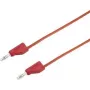VOLTCRAFT Cabo de teste [ficha 4 mm - ficha 4 mm] 5 m vermelho MSB-300 (MSB-300-5-Rot)