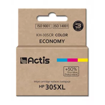 Tinteiro ACTIS KH-305CR compatível com HP 305XL – cor (ciano, magenta, amarelo), à base de corante 18 ml, rendimento standard, embalagem individual