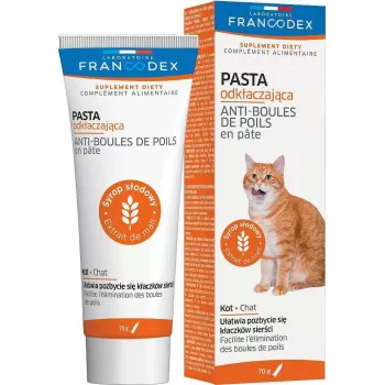 FRANCODEX Pasta anti-bolas de pelo para gatos - 70g