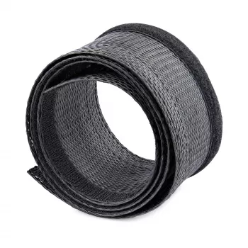 Manga de cabos com fecho de velcro StarTech.com 3 m - encurtável - bainha de cabos de alta resistência - 3 cm de diâmetro - manga de malha - gestão de cabos /