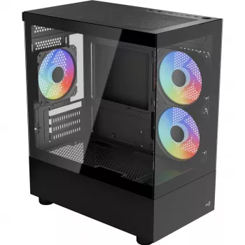 Caixa de computador Micro/Mini-ITX AEROCOOL Geh Viewport Mini-G-BK-v4 ARGB preto