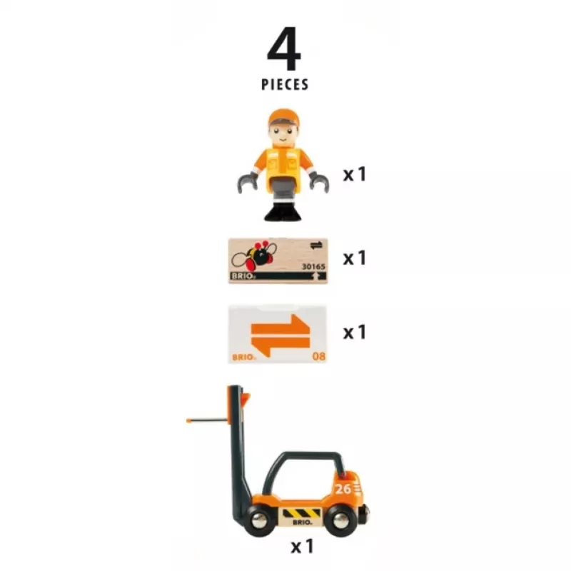 Conjunto de acessórios para veículos e vias de brincar Ravensburger BRIO 33573 — 4 peças, multicolor, idade recomendada a partir de 0,3 anos