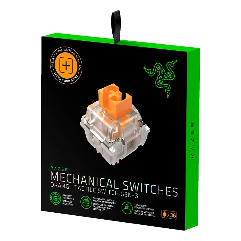 Interruptor de tecla Razer RC21-02040300-R3M1 laranja transparente 36 unidades