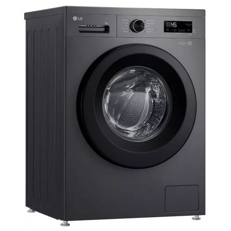 LG máquina de lavar roupa | F4X1009NMB | classe de eficiência energética A | carregamento frontal | capacidade de lavagem 9 kg | 1400 rpm | profundidade 55 cm | largura 60 cm | visor | LED | função vapor | Direct