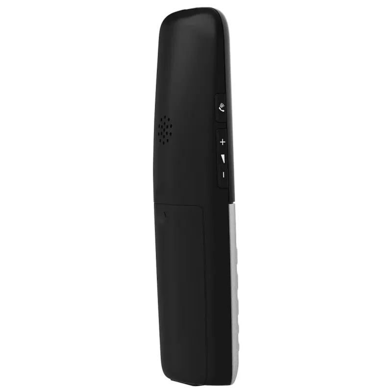 Telefone DECT Panasonic KX-TGU430 com auscultador sem fios, função mãos-livres, identificação de chamadas, ecrã de 2,4 polegadas, agenda de 1000 entradas, cinzento/preto