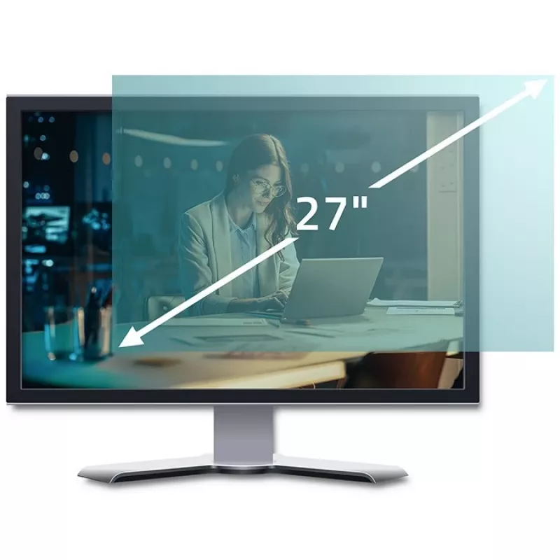 Qoltec 51049 Filtro de luz azul 27 | 16:9 | Proteção ocular | Antirreflexo