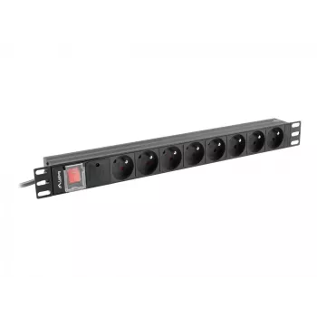 Régua de tomadas Lanberg PDU-08E-0200-BK