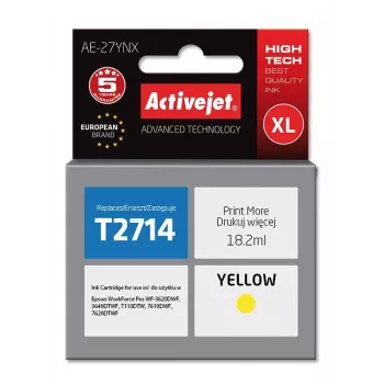 Tinteiro compatível ActiveJet AE-27YNX (amarelo, High XL, 18,2 ml) para impressoras Epson