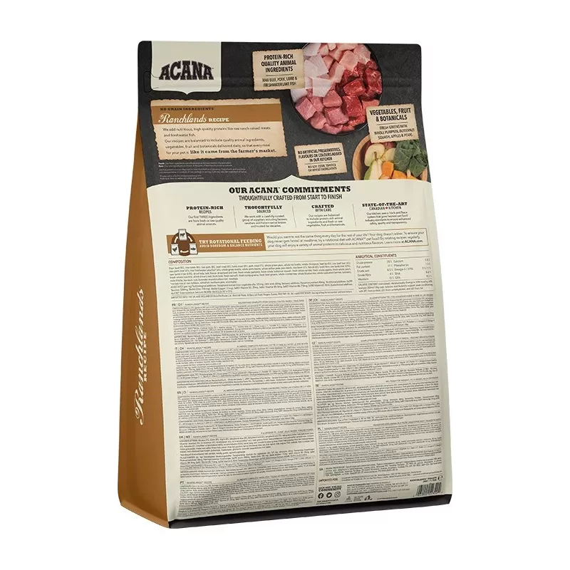 ACANA Highest Protein Ranchlands Dog - ração seca para cães - 2 kg