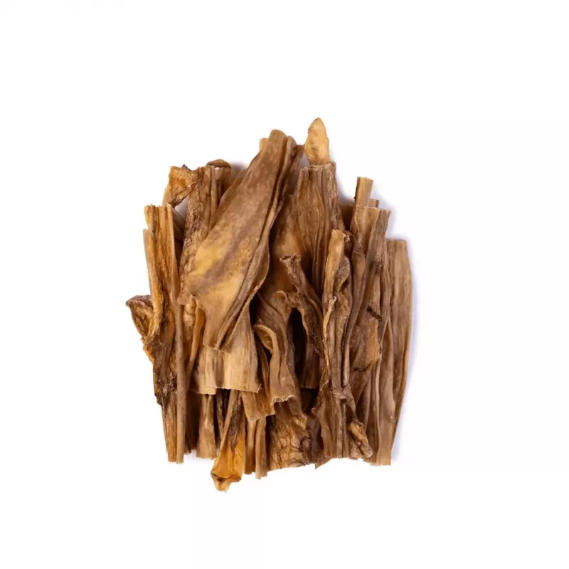 Snacks para cães UNISZKI pele de veado 100 g – snacks de mastigar de veado monocomponente para higiene dentária e treino