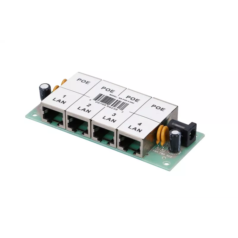 Injetor PoE Extralink 4 portas 4x 100 Mb/s RJ45, Fast Ethernet, 48 V, sem caixa