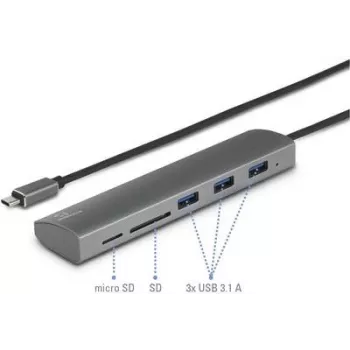 Renkforce RF-3374948 Hub de interfaces USB 2.0 Type-C 5000 Mbit/s prateado (RF-3374948)