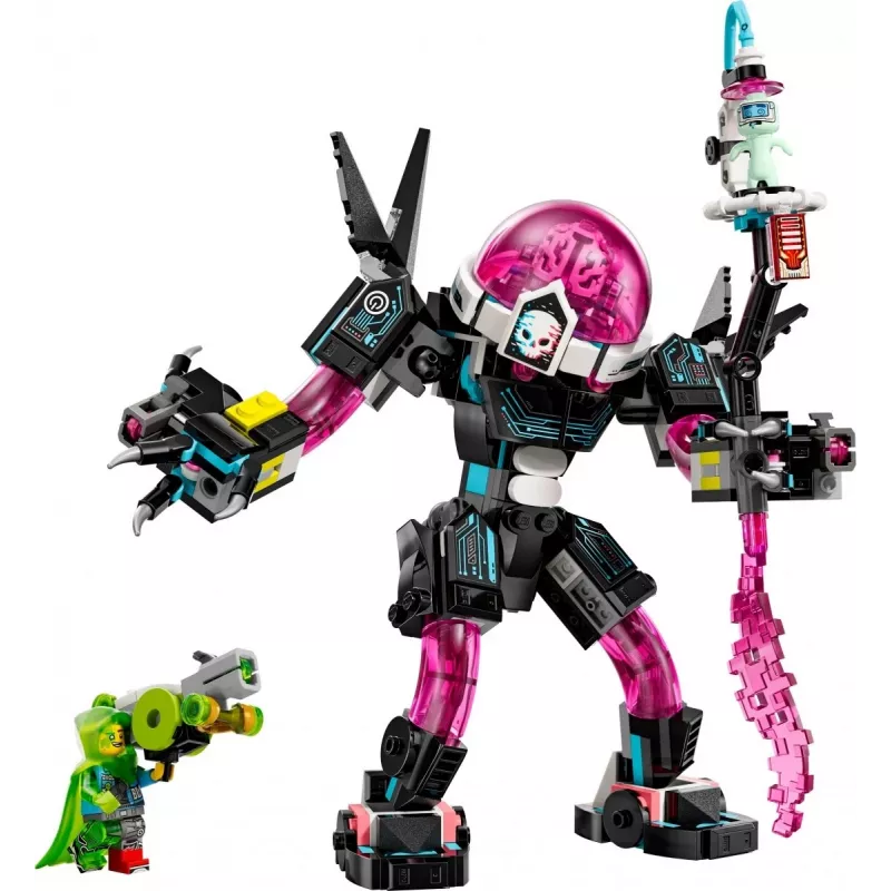 Brinquedo de construção LEGO 71495 Mateo vs. Mech Cyberbrain – conjunto de brincar com minifiguras e mech para construir