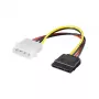 Cabo de alimentação S-ATA 1x ficha de 4 pinos para conector fêmea de 15 pinos, comprimento: aprox. 15 cm, Good Connections® (5021-ATA)