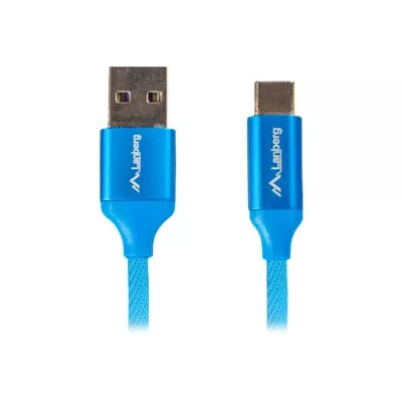 Cabo USB 2.0 LANBERG CA-USBO-21CU-0010-BL — USB A para USB C, 1 m, azul