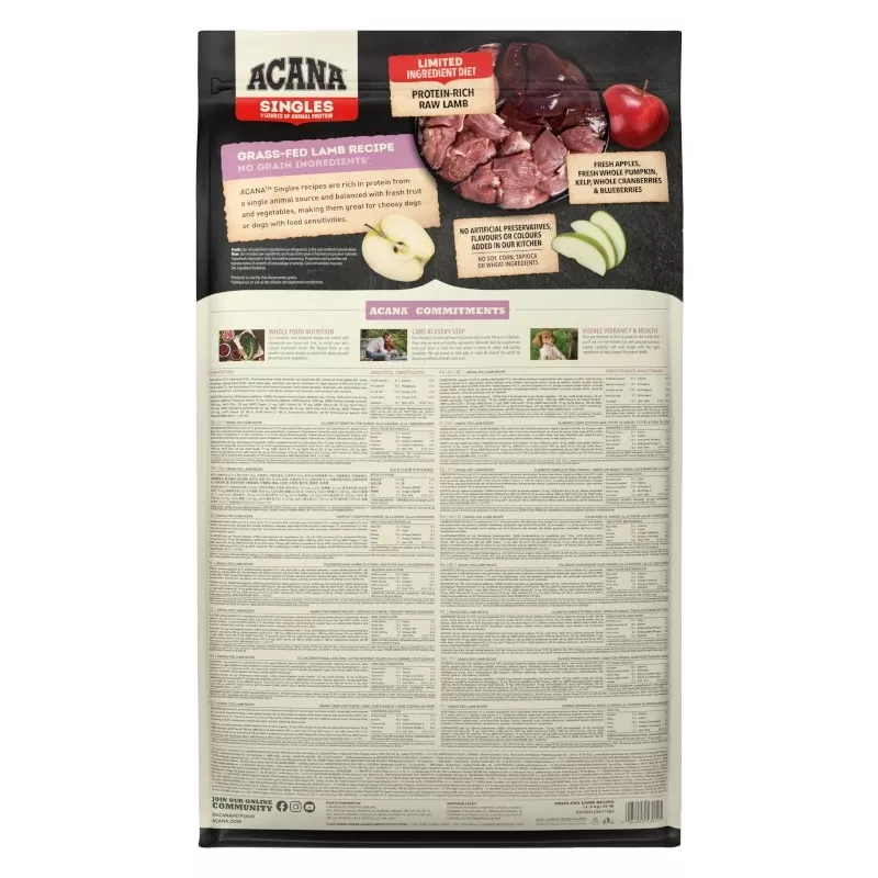 ACANA Singles Grass-Fed Lamb - Alimento seco para cães - 11,4 kg