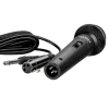 Microfone SVEN MK-110 (com fio, dinâmico, metal, cabo 4,0 m, jack 6,3 / 3,5 mm, preto)