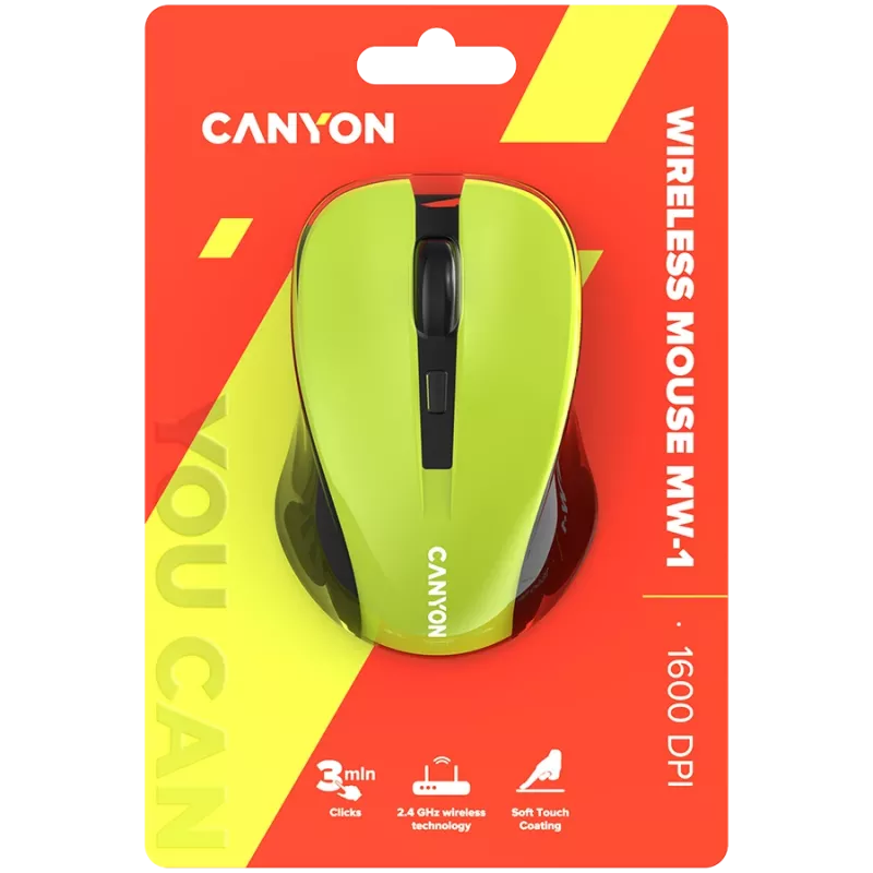 Rato CANYON MW-1 Wireless amarelo CNE-CMSW1Y interface