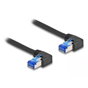 Cabo de rede DeLOCK RJ45 Cat.6A S/FTP angular 1 m preto