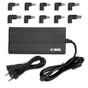 Fonte de alimentação IBOX IUZ90WA 90 W, entrada 100–240 V, saída 4,5 A, tensão ajustável, para interiores, preto