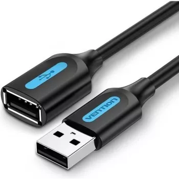 Cabo de extensão USB 2.0 macho para fêmea Vention CBIBG 1,5 m — preto