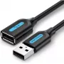Cabo de extensão USB 2.0 macho para fêmea Vention CBIBG 1,5 m — preto