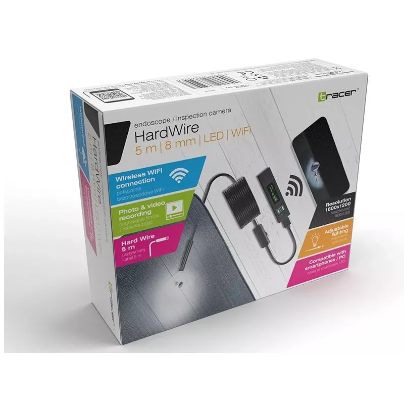 Tracer HardWire 1600 x 1200 Endoscópio com fio e sem fios