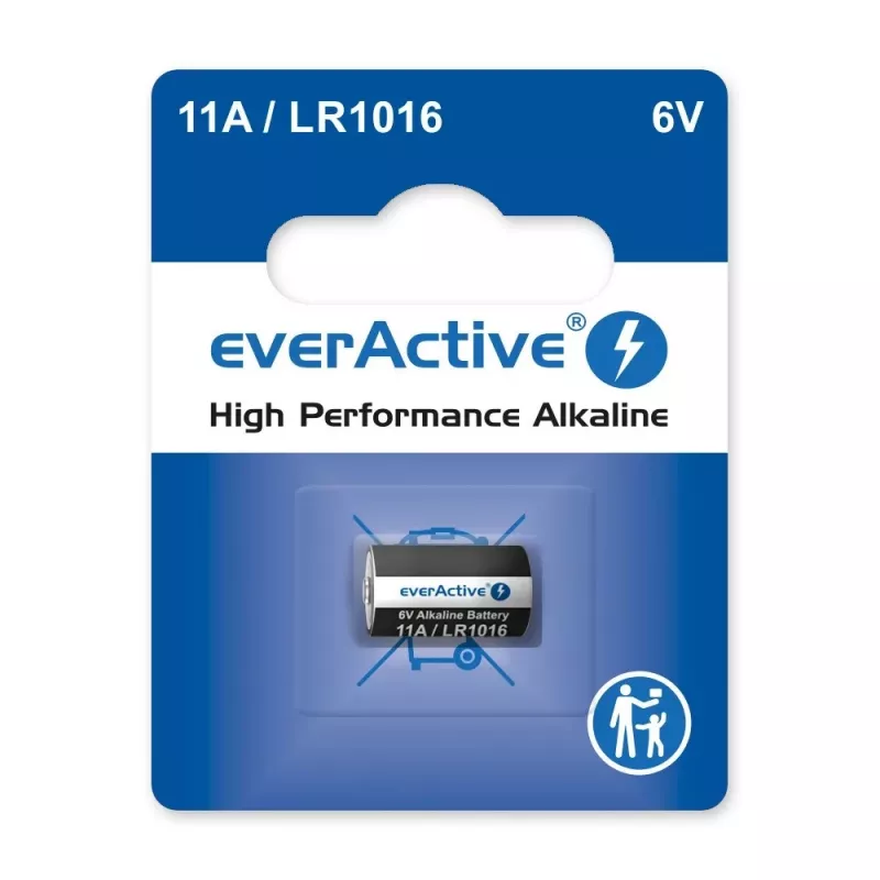 Pilha para chave de automóvel everActive 11A LR1016 MN11 6V alcalina, pilha botão 10,3×16 mm, 1 unid.