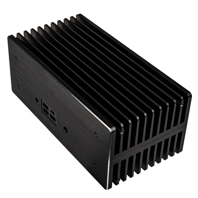 Akasa Turing ABX UCFF Caixa sem ventoinha para Mini PC AMD (Gigabyte BRIX 4000U), alumínio, preto