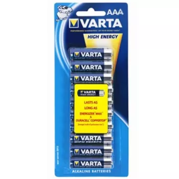 Pilha Varta High Energy AAA pack de 10 - pilha de uso único - alcalina - 1,5 V - 10 unid. - AAA