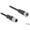 Delock cabo M12 A-codificado 8 pinos macho para fêmea PVC 1 m (80803)