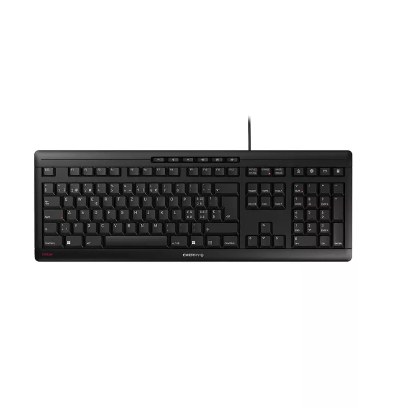 Teclado CHERRY STREAM JK-8500CH-2 USB QWERTZ Suíço-alemão Preto
