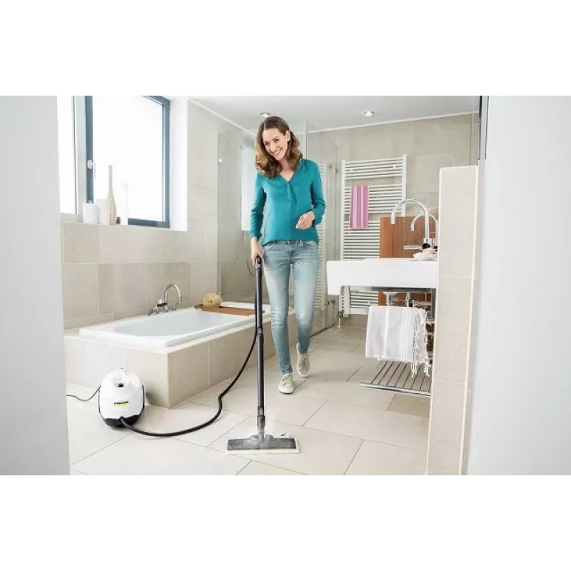 Limpa-vapor Kärcher SC 3 EasyFix Plus — depósito de água de 1 L, 1900 W, pressão de vapor 3,5 bar, branco