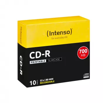 CD-R Intenso 1801622 700 MB 52x imprimível 10 unidades caixa fina