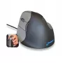 BakkerElkhuizen Evoluent 4 Esquerdo, canhoto, design vertical, laser, 2600 DPI, preto, cinzento, prateado