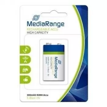 Bateria recarregável MediaRange MRBAT124 9V níquel-metal hidreto