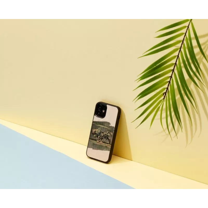 Capa para telemóvel Man and Wood para iPhone 12 mini — design de touro branco