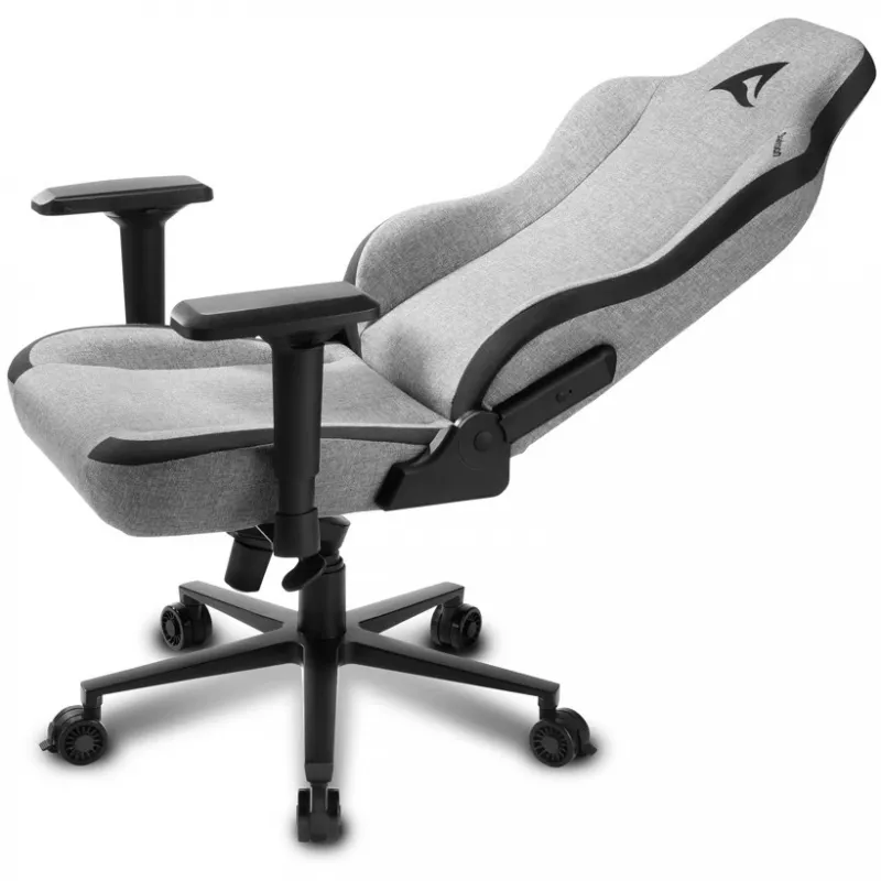 Cadeira gaming Sharkoon SKILLER SGS40 tecido assento acolchoado encosto cinzento